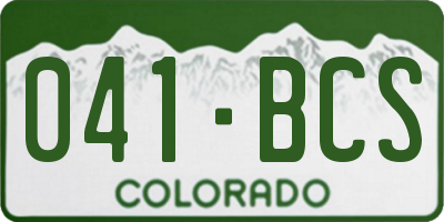 CO license plate 041BCS