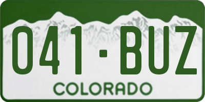 CO license plate 041BUZ