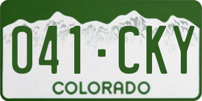 CO license plate 041CKY