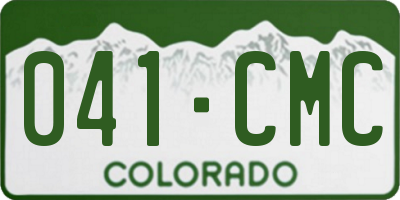 CO license plate 041CMC