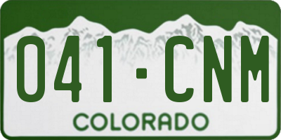 CO license plate 041CNM