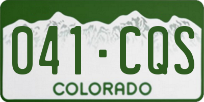 CO license plate 041CQS