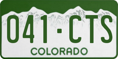 CO license plate 041CTS