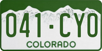 CO license plate 041CYO