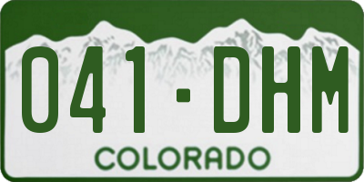 CO license plate 041DHM