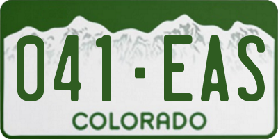 CO license plate 041EAS