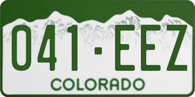CO license plate 041EEZ