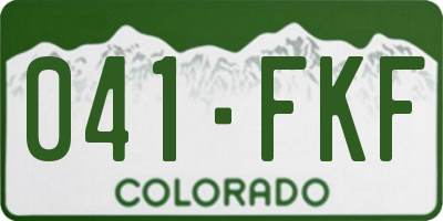 CO license plate 041FKF