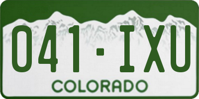 CO license plate 041IXU