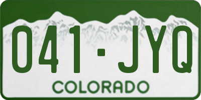 CO license plate 041JYQ