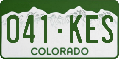 CO license plate 041KES