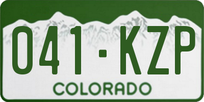 CO license plate 041KZP