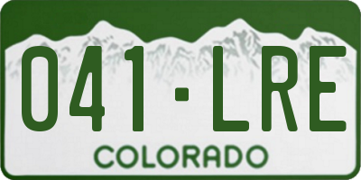 CO license plate 041LRE