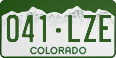 CO license plate 041LZE