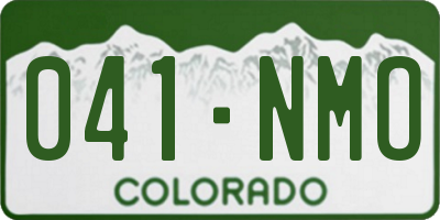 CO license plate 041NMO