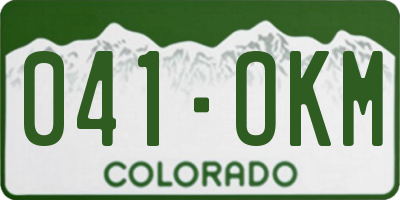 CO license plate 041OKM