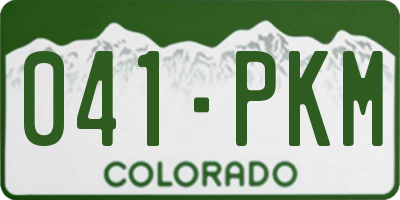 CO license plate 041PKM