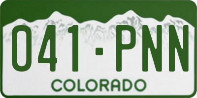 CO license plate 041PNN