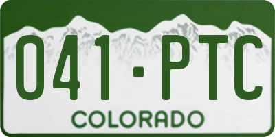 CO license plate 041PTC