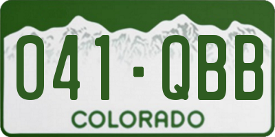CO license plate 041QBB