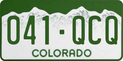 CO license plate 041QCQ