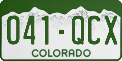 CO license plate 041QCX