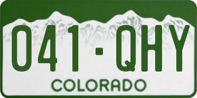 CO license plate 041QHY