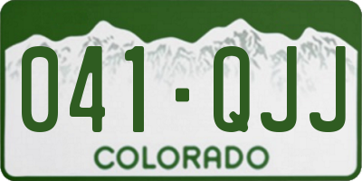 CO license plate 041QJJ