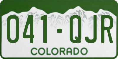 CO license plate 041QJR