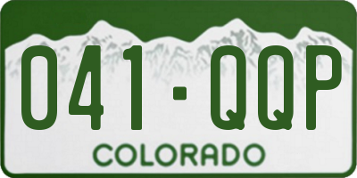 CO license plate 041QQP