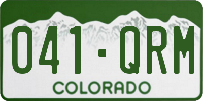 CO license plate 041QRM