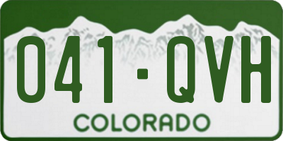 CO license plate 041QVH