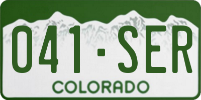 CO license plate 041SER