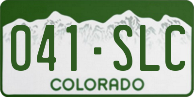 CO license plate 041SLC