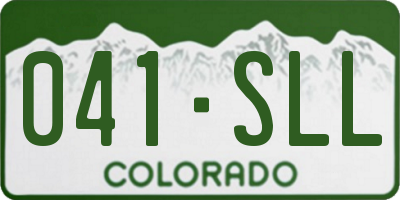 CO license plate 041SLL