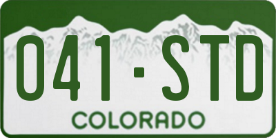 CO license plate 041STD