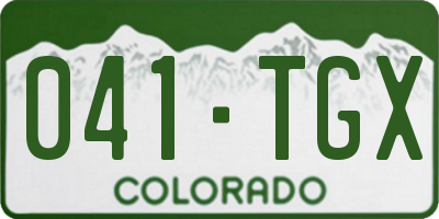 CO license plate 041TGX