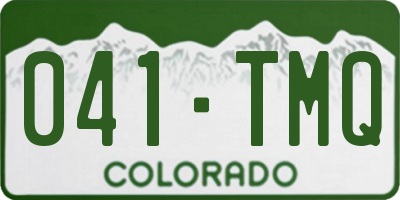 CO license plate 041TMQ