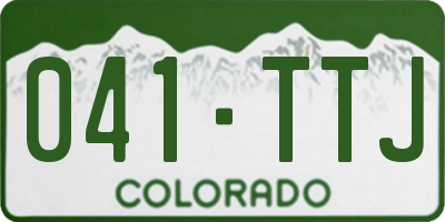 CO license plate 041TTJ