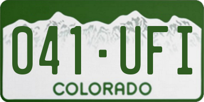 CO license plate 041UFI