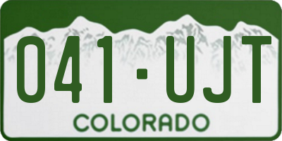 CO license plate 041UJT