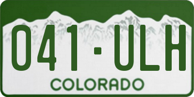 CO license plate 041ULH