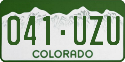 CO license plate 041UZU