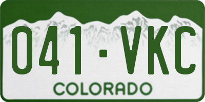 CO license plate 041VKC