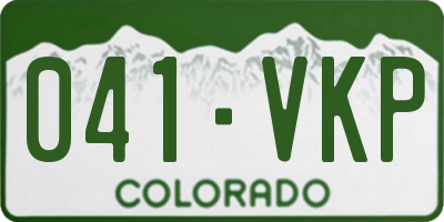 CO license plate 041VKP