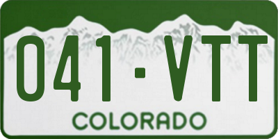 CO license plate 041VTT