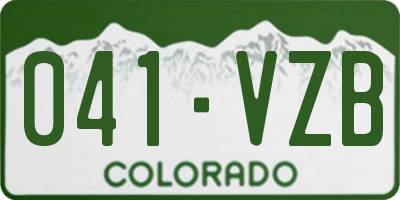 CO license plate 041VZB