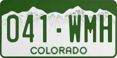 CO license plate 041WMH