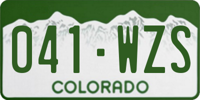 CO license plate 041WZS