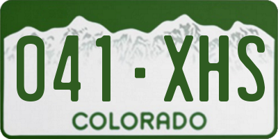 CO license plate 041XHS